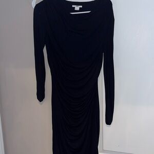Helmut Lang Dress Black Cold Shoulder Body Con NWOT Sz Medium